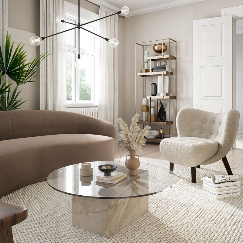 Sirena coffee table- Beige - Marble Breccia Sarda