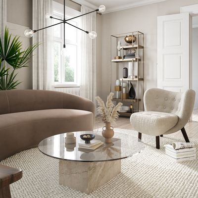 Sirena coffee table- Beige - Marble Breccia Sarda