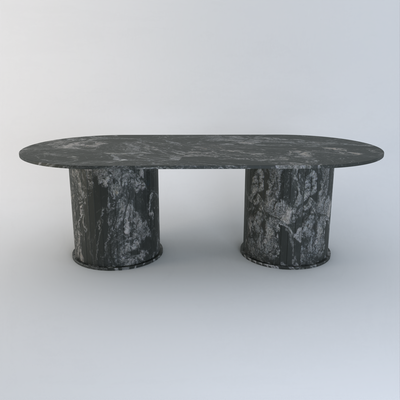 Thalassa Dining Table - Black- Granite Forest Black