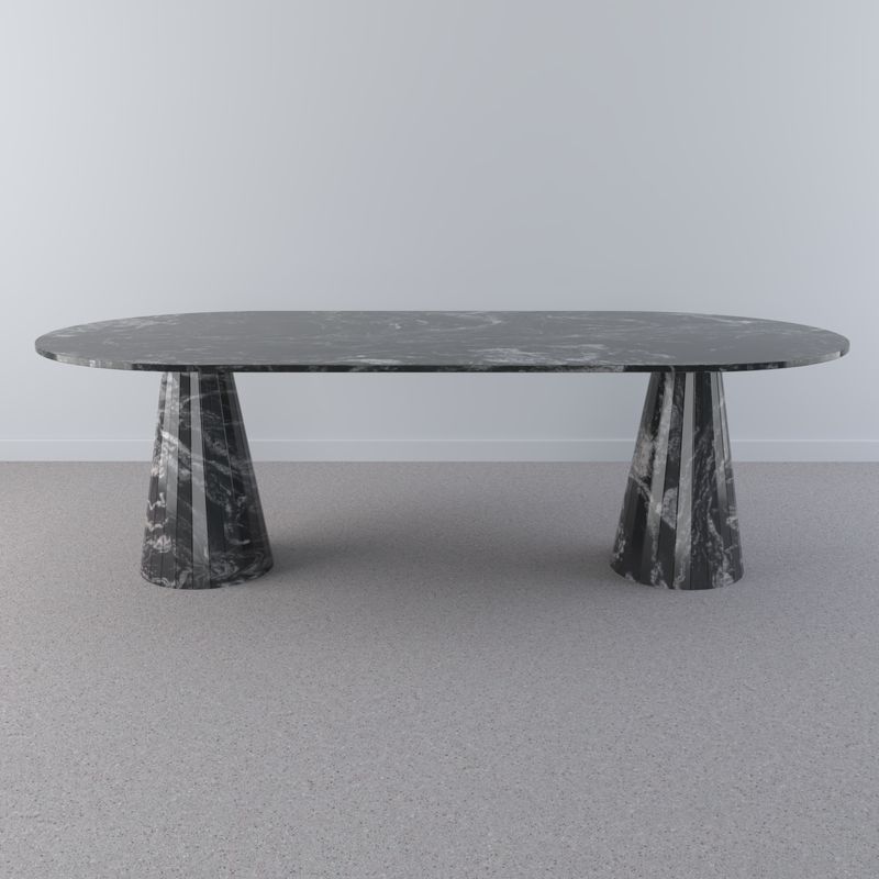 Elara dining table -Black -  Granite Forest Black