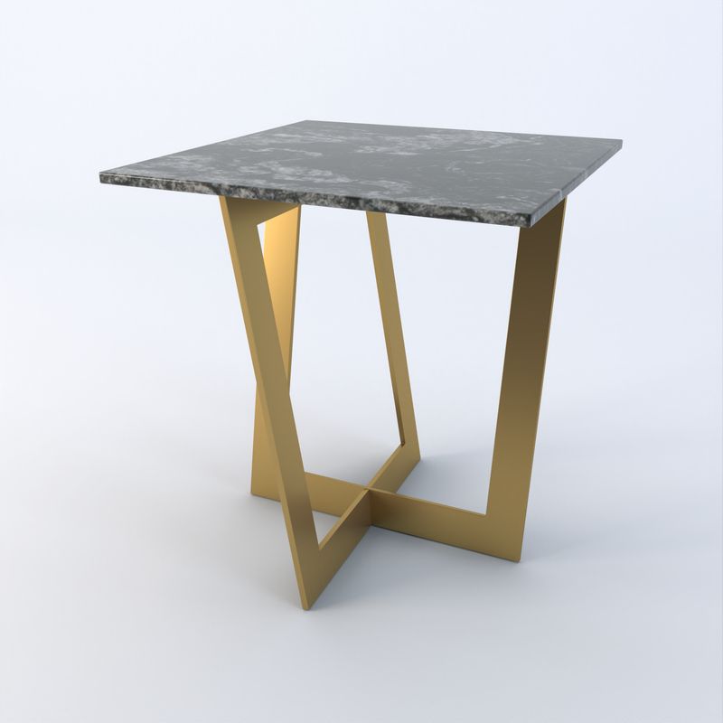Varo side table - Black - Granite Forest Black