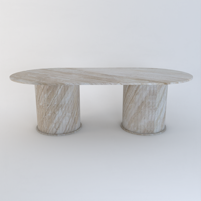 Thalassa Dining Table -Beige - Marble Breccia Sarda