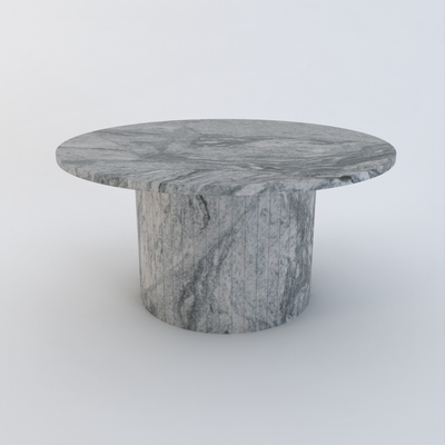 Thalassa Round Coffee Table- Grey - Granite Viscount White