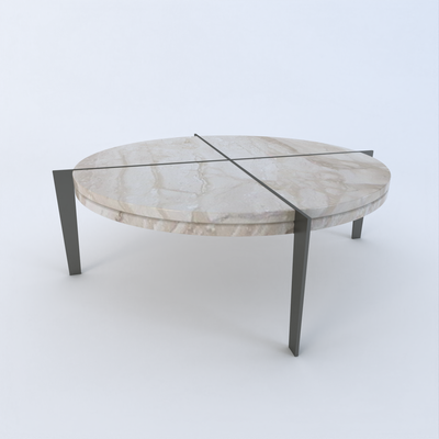 Nova cross coffee table - Beige - Marble Breccia Sarda