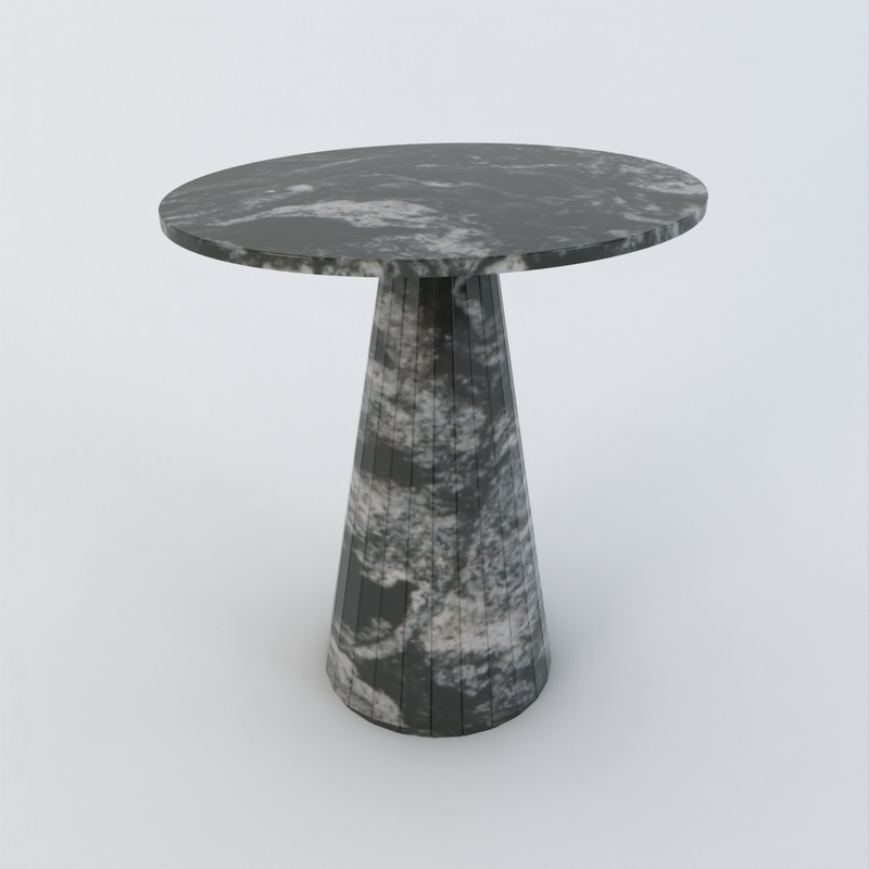 Elara side table-Black- Granite Forest Black