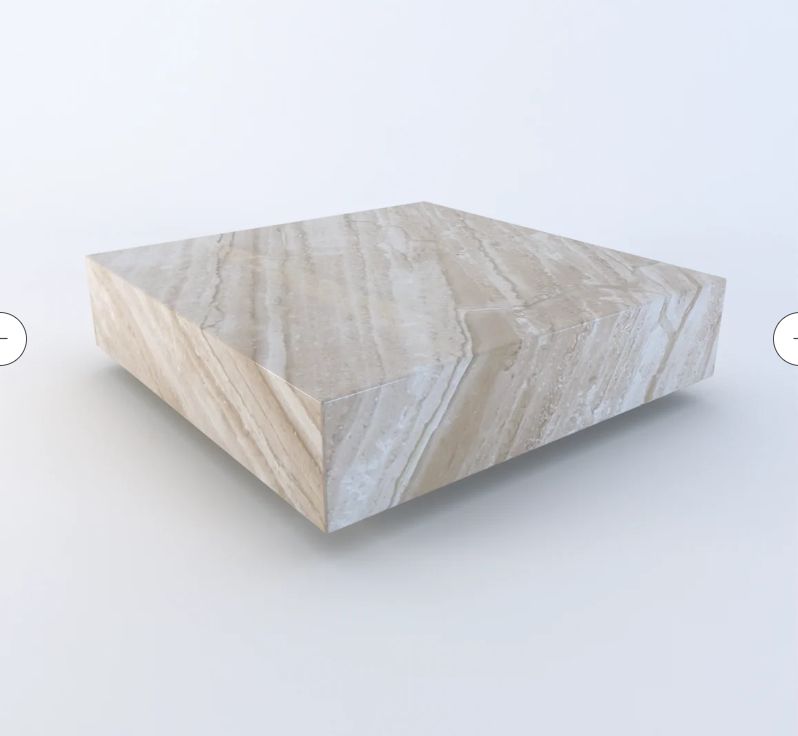 Caldera square coffee table - Beige - Marble Breccia Sarda