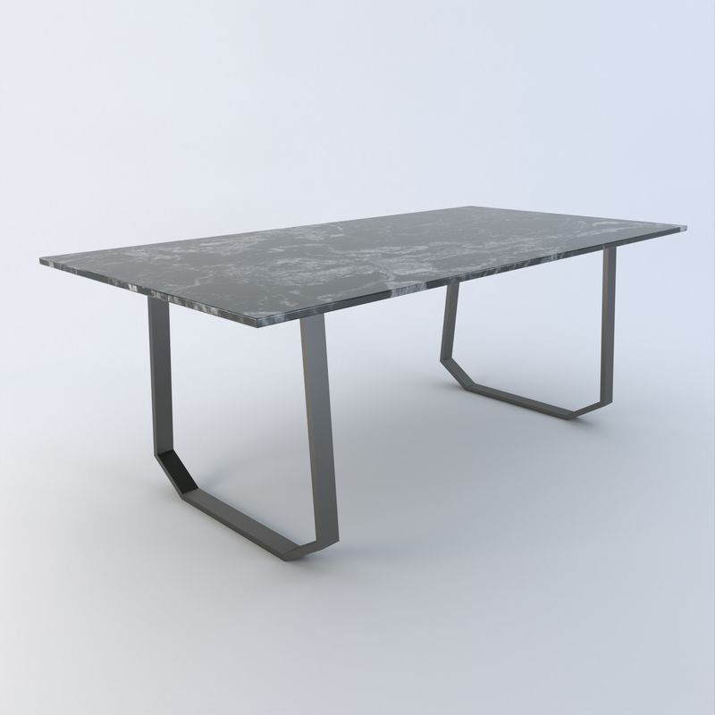 Solis dining table- Black- Granite Forest Black