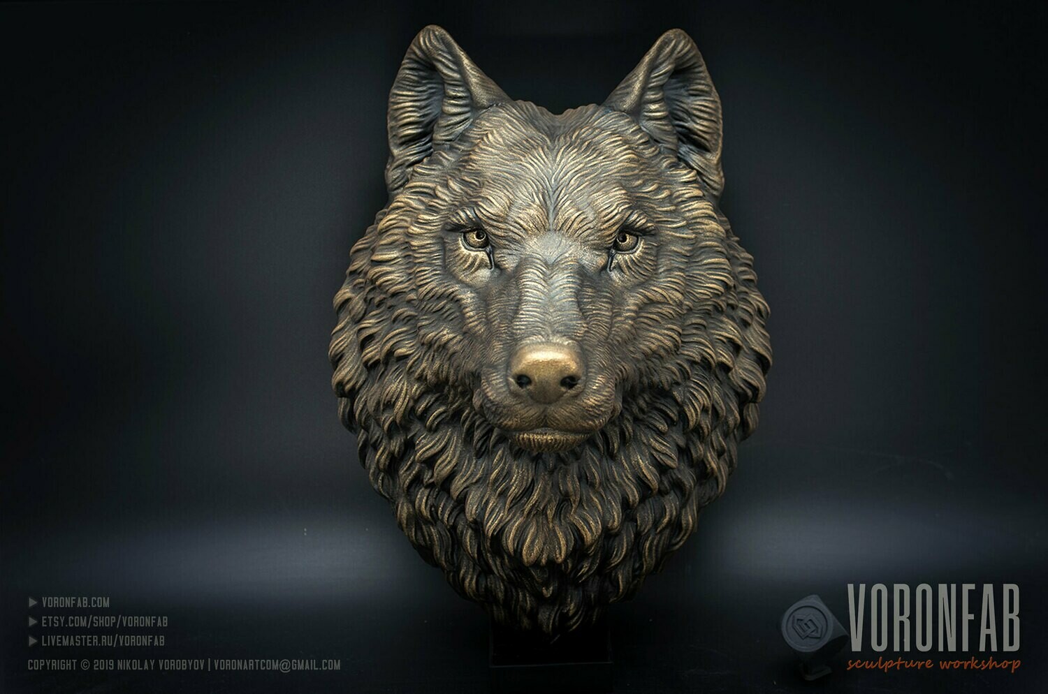 Гордый Волк скульптура настенная, голова животного домашний декор арт