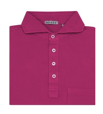 Fuxia Piquet Cotton stretch Short sleeves Polo Shirt