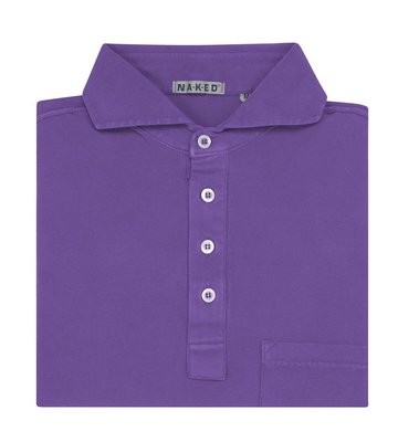 Violet Piquet Cotton stretch Short Sleeves Polo Shirt