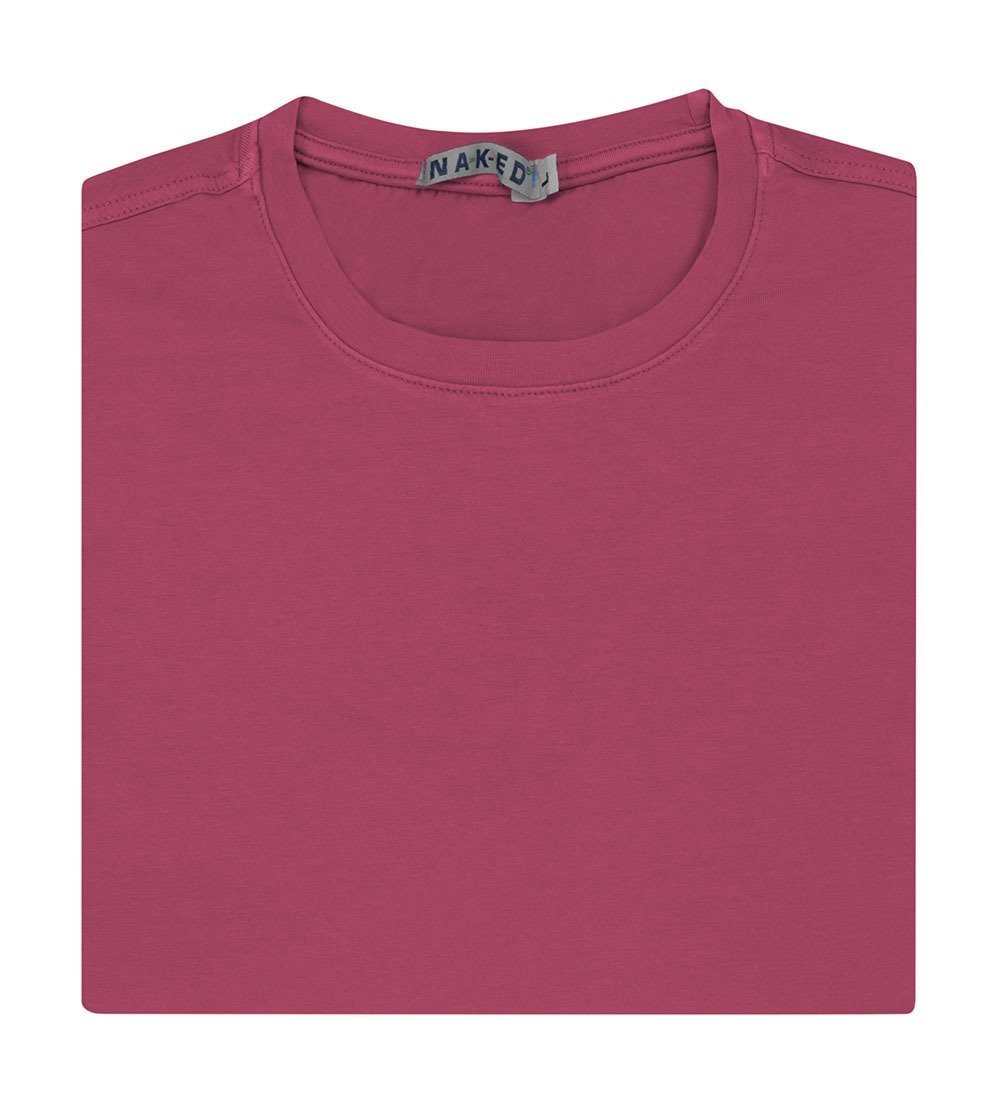 Jersey fuxia cotton stretch T-shirt