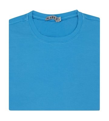 Jersey turquoise cotton stretch T-shirt