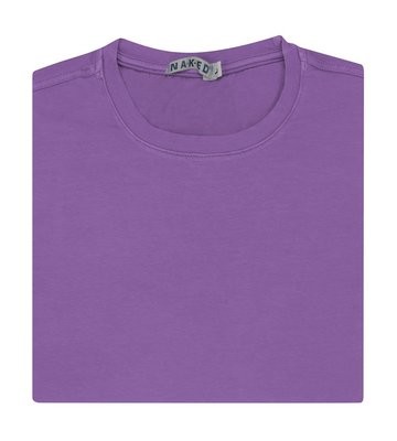 Jersey violet cotton stretch T-shirt