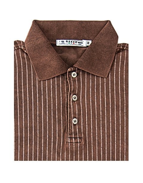 James Alive Brown Jersey Cotton Short Sleeves Polo Shirt