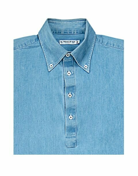 Sartorial denim  cotton Polo Shirt