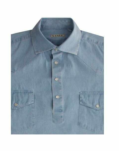 Columbus denim cotton western Polo shirt