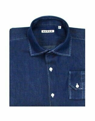 King Blue Denim Cotton Shirt