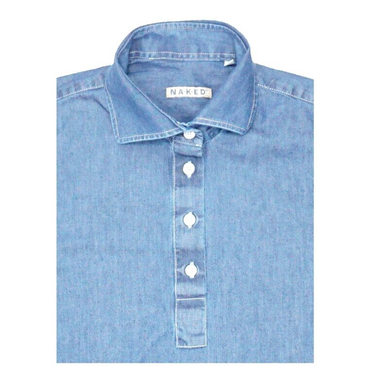 Thessaloniki woman denim Cotton Polo Shirt