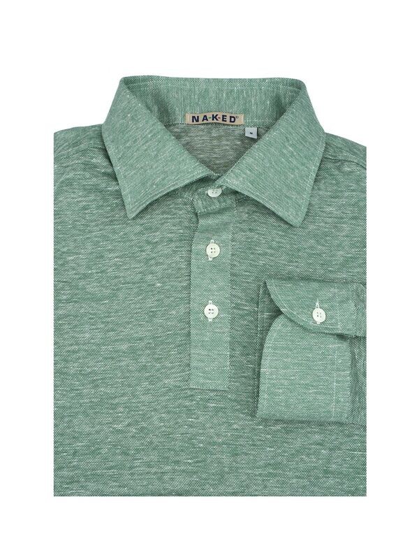 Substance extra luxury piquet linen polo shirt