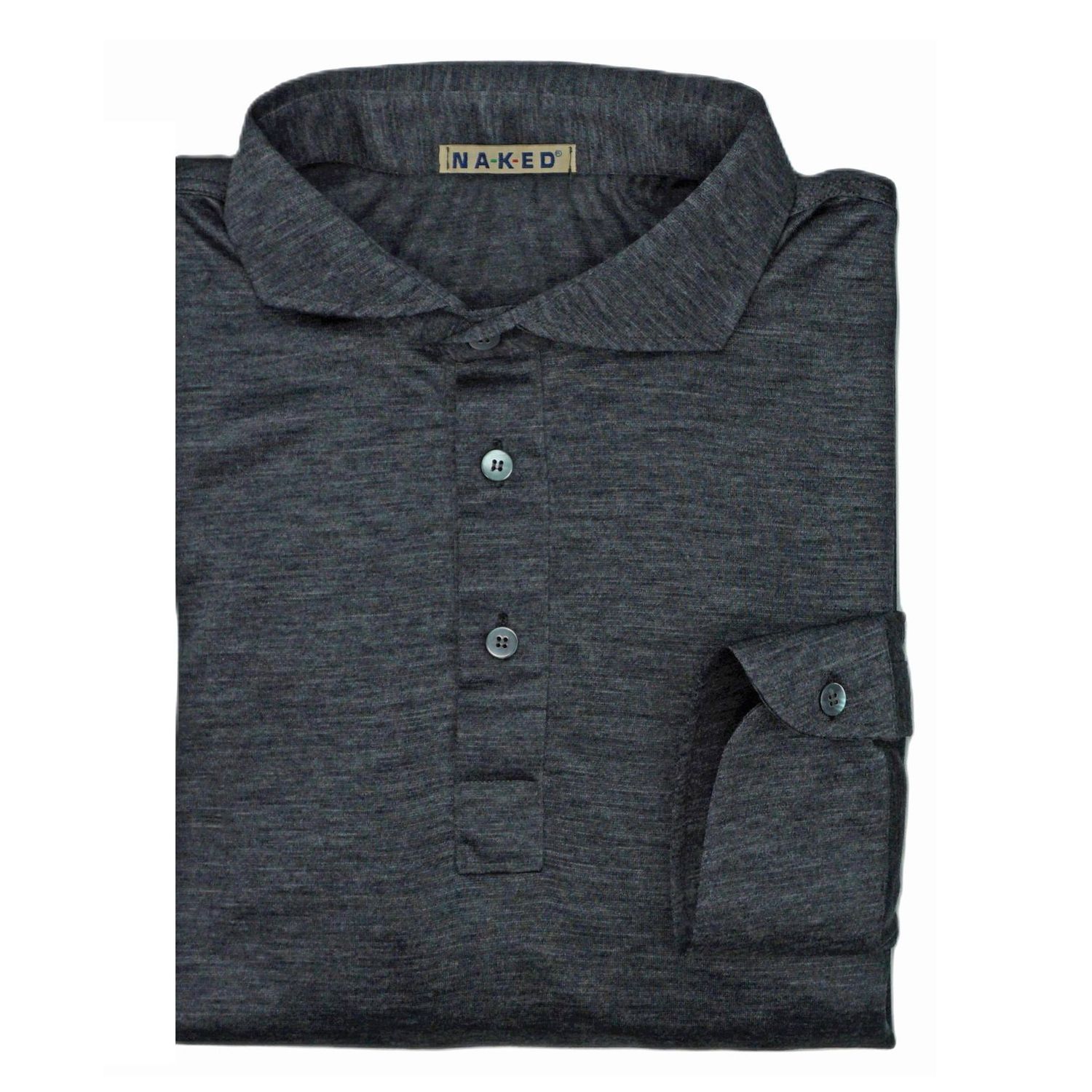 Merinos wool   Polo shirt dark grey