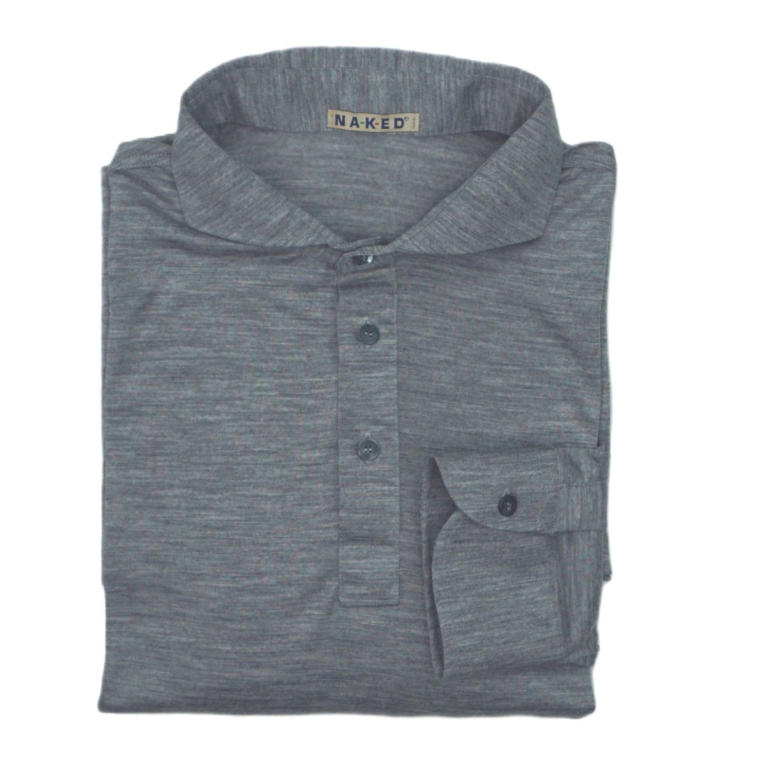 Merinos wool   Polo shirt light grey