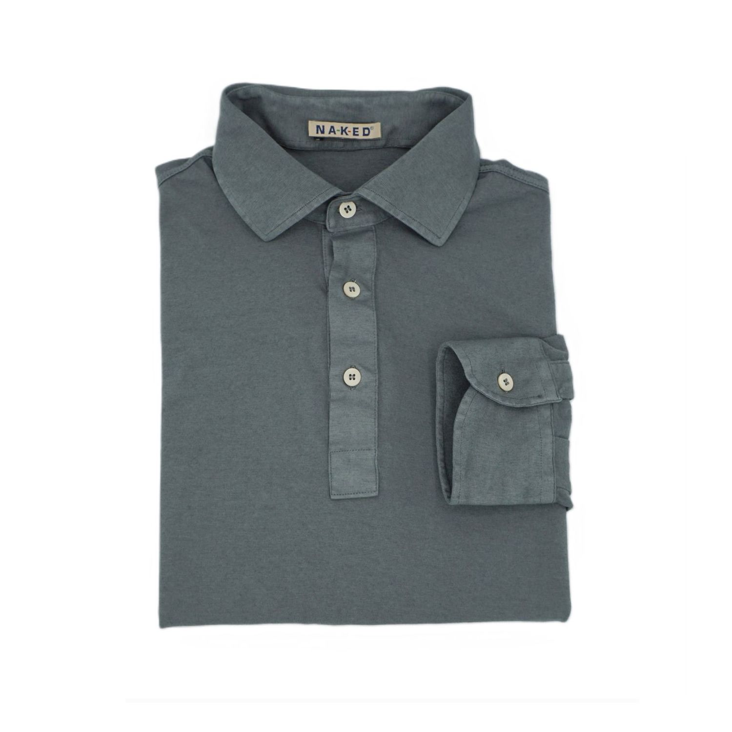 Polo shirt Jersey cotton  cashmere  steel grey Polo shirt Jersey cotton  cashmere  steel grey