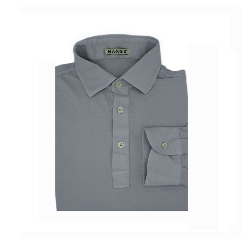 Polo shirt Jersey cotton  cashmere  medium grey 27