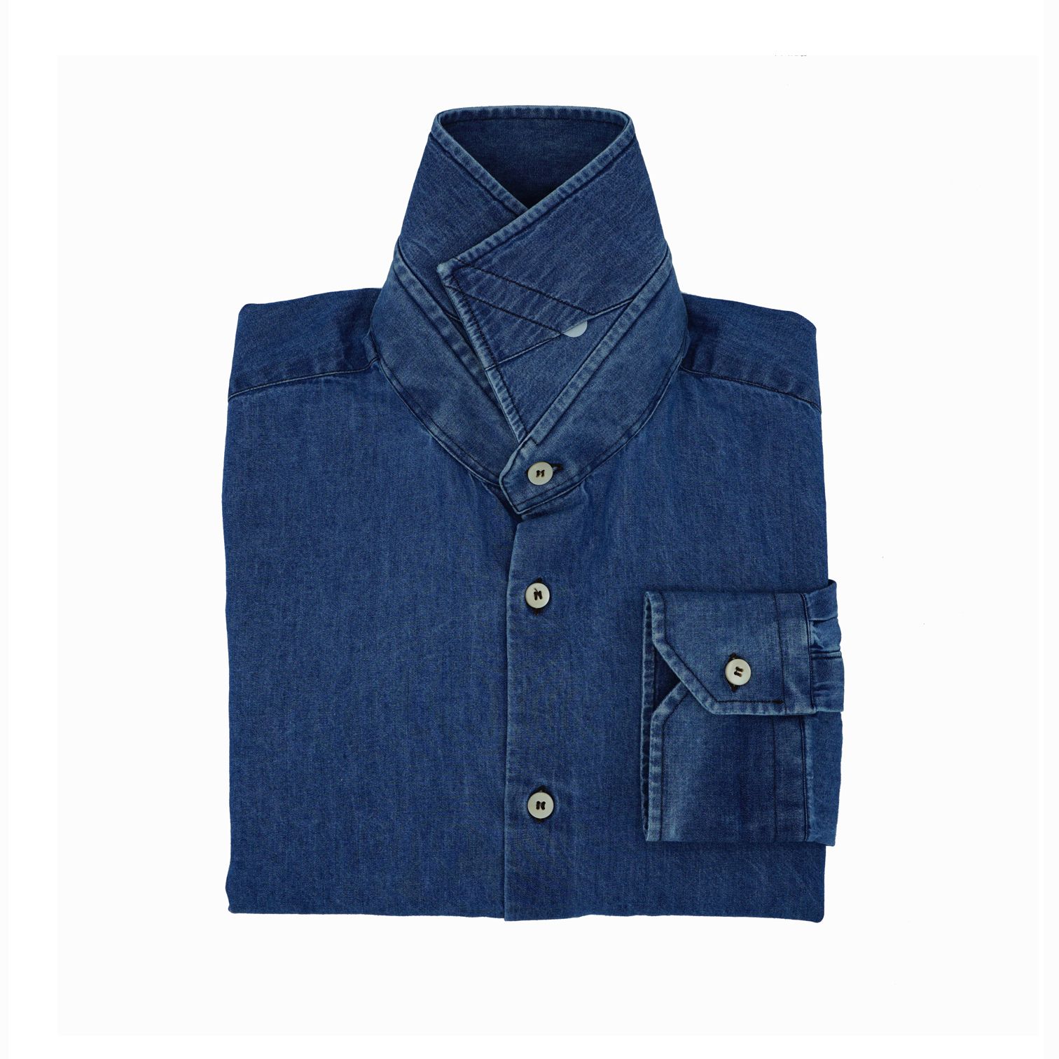 Poseidone sartorial denim shirt luxury edition