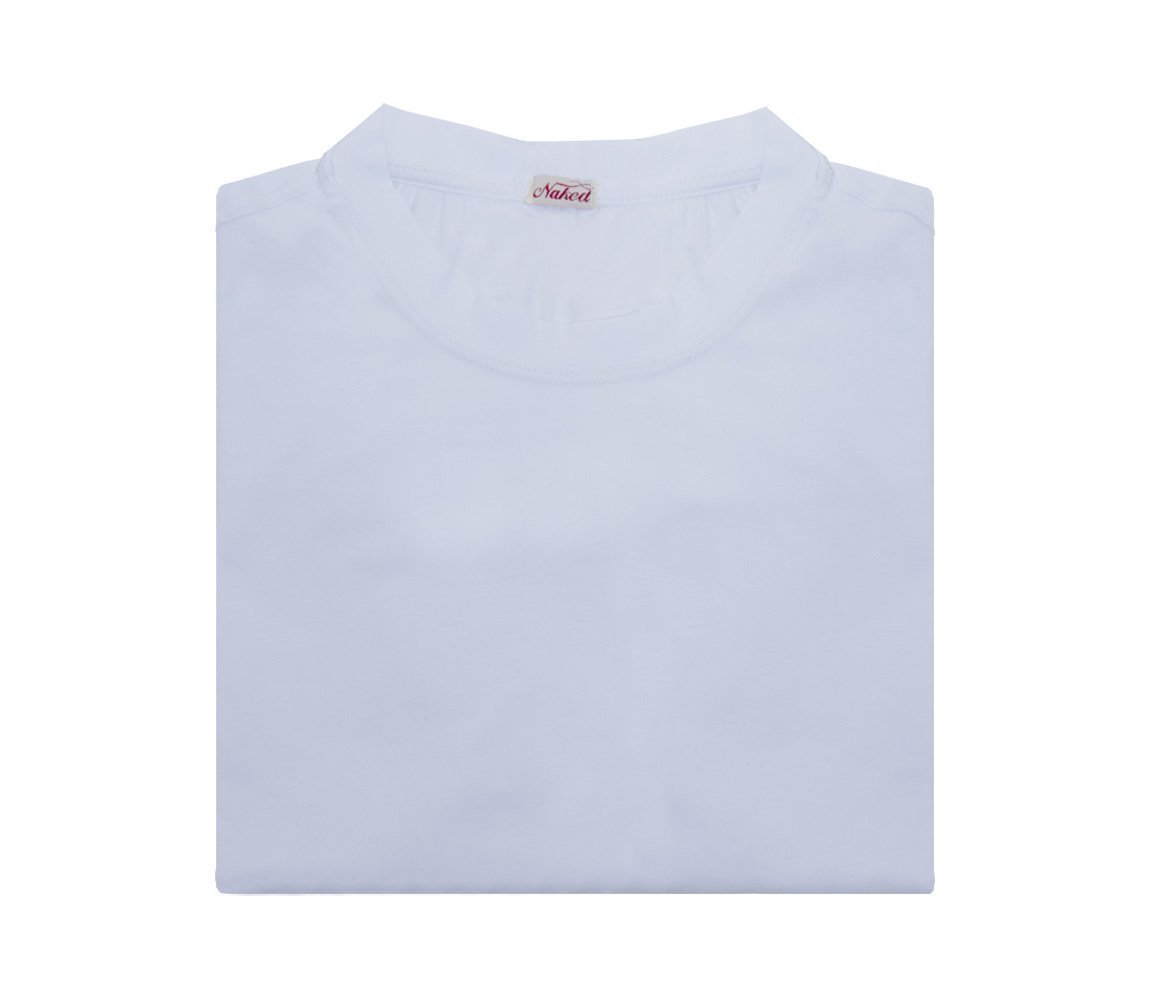 Jersey white cotton stretch T-shirt