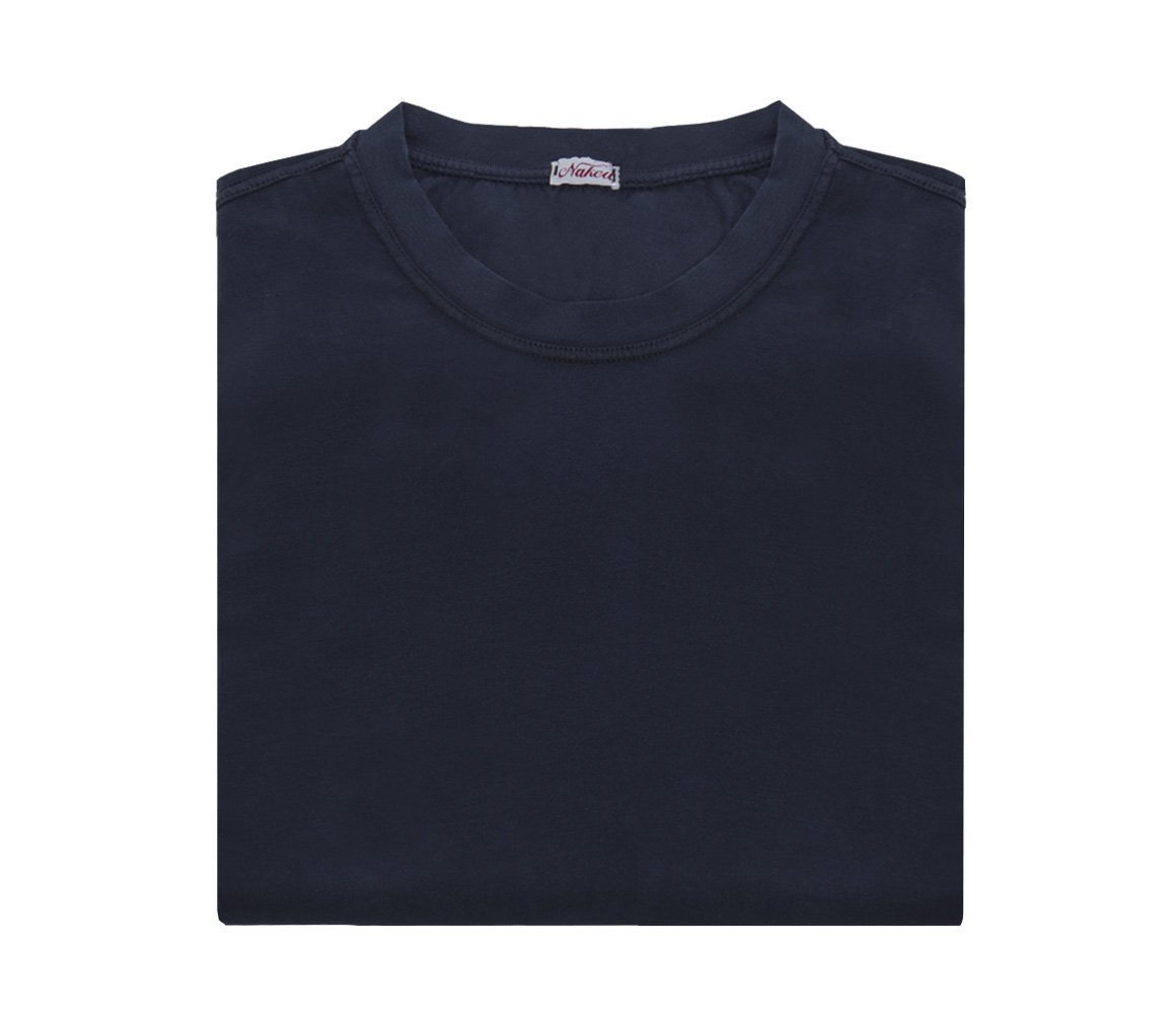 Jersey blue cotton stretch T-shirt