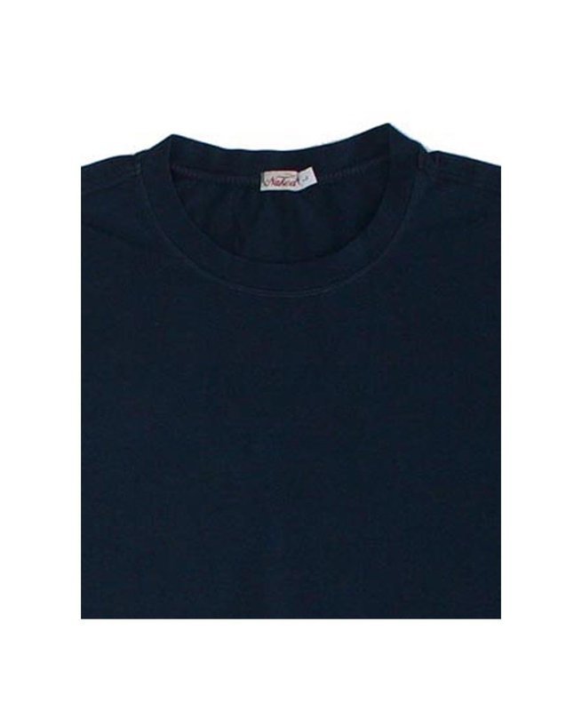 Jersey blue cotton stretch  shirt sleeves T-shirt