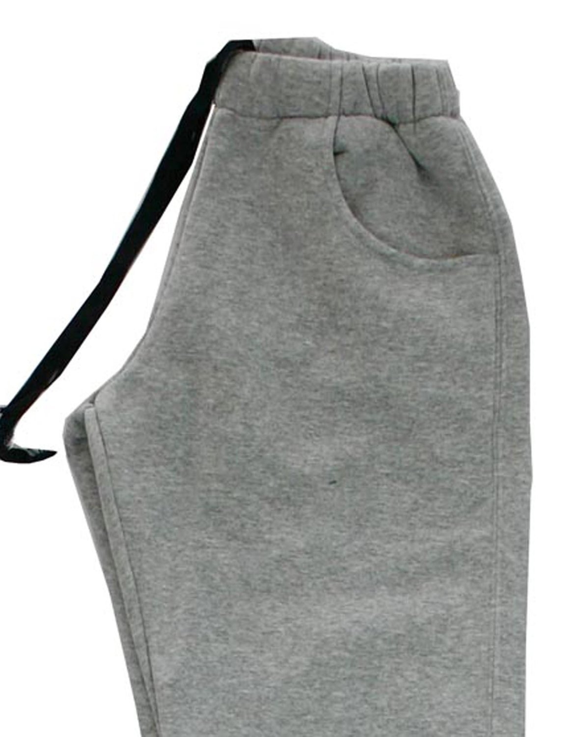 Medium Grey plush cotton Athletic pants