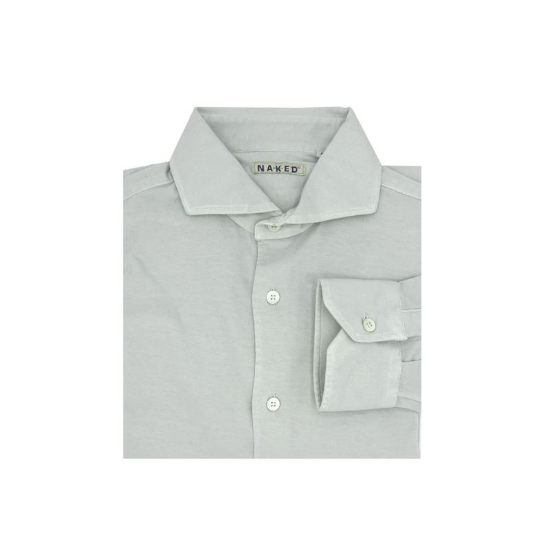 Trani Stone jersey cotton cashmere sartorial luxury shirt