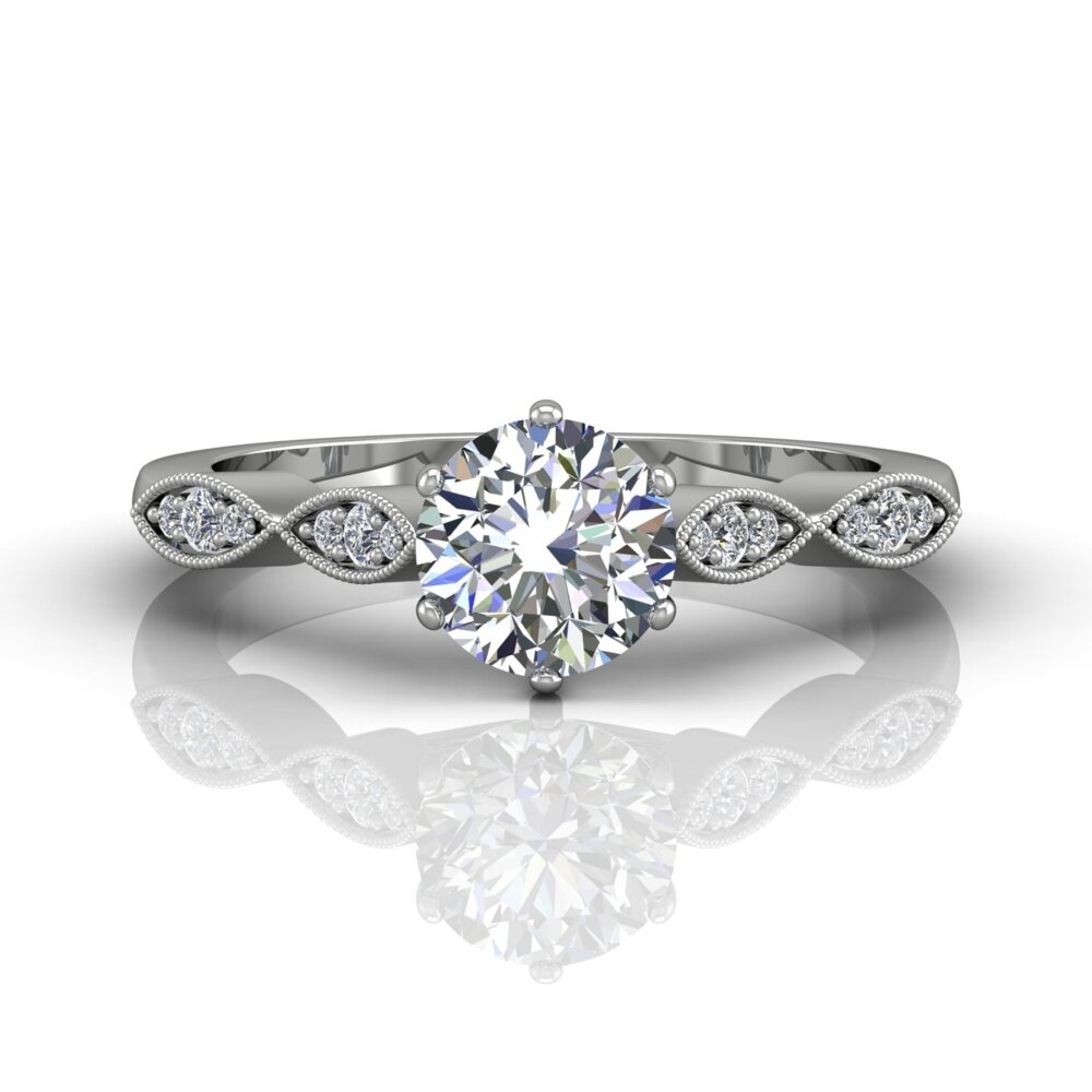 Diamond Solitaire with Fancy Band