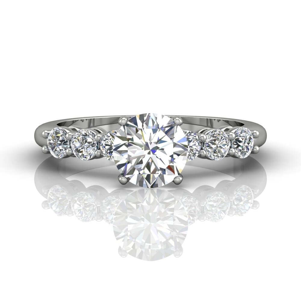 18k White Gold Engagement Ring
