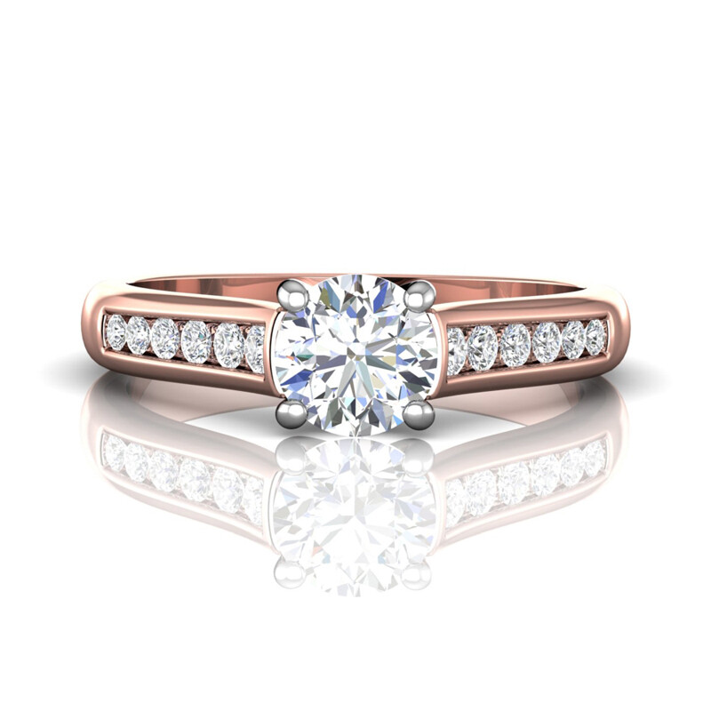 Channel  Set Diamond Engagement Ring