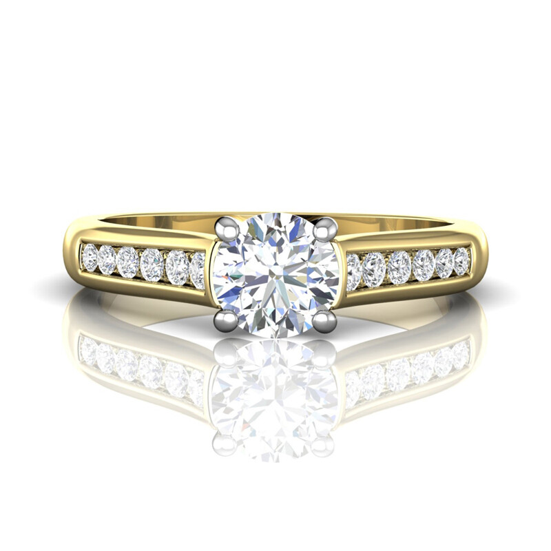 18kt Yellow Gold Diamond Engagement Ring
