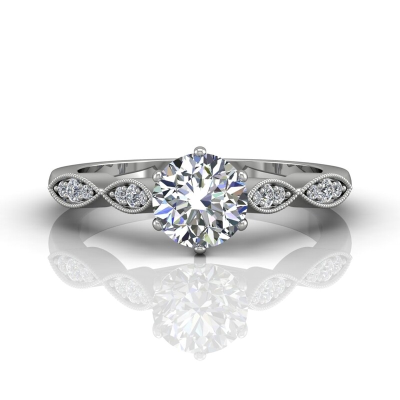 Diamond Solitaire with Fancy Band
