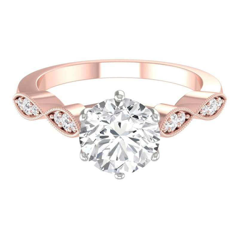 Rose Gold Diamond Engagement Ring