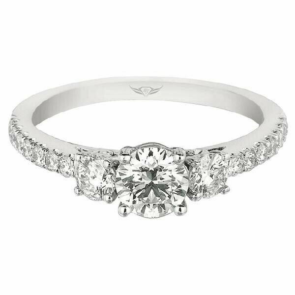 Three Stone Diamond Engagement Ring