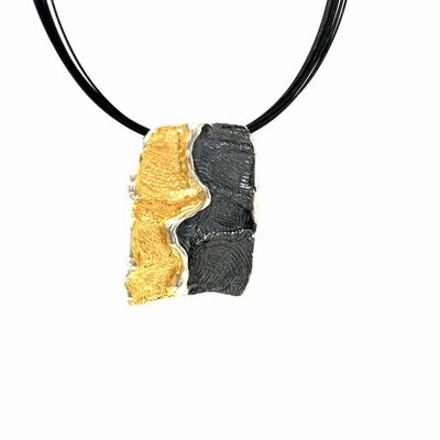 Sterling Silver and Gold Plate Pendant