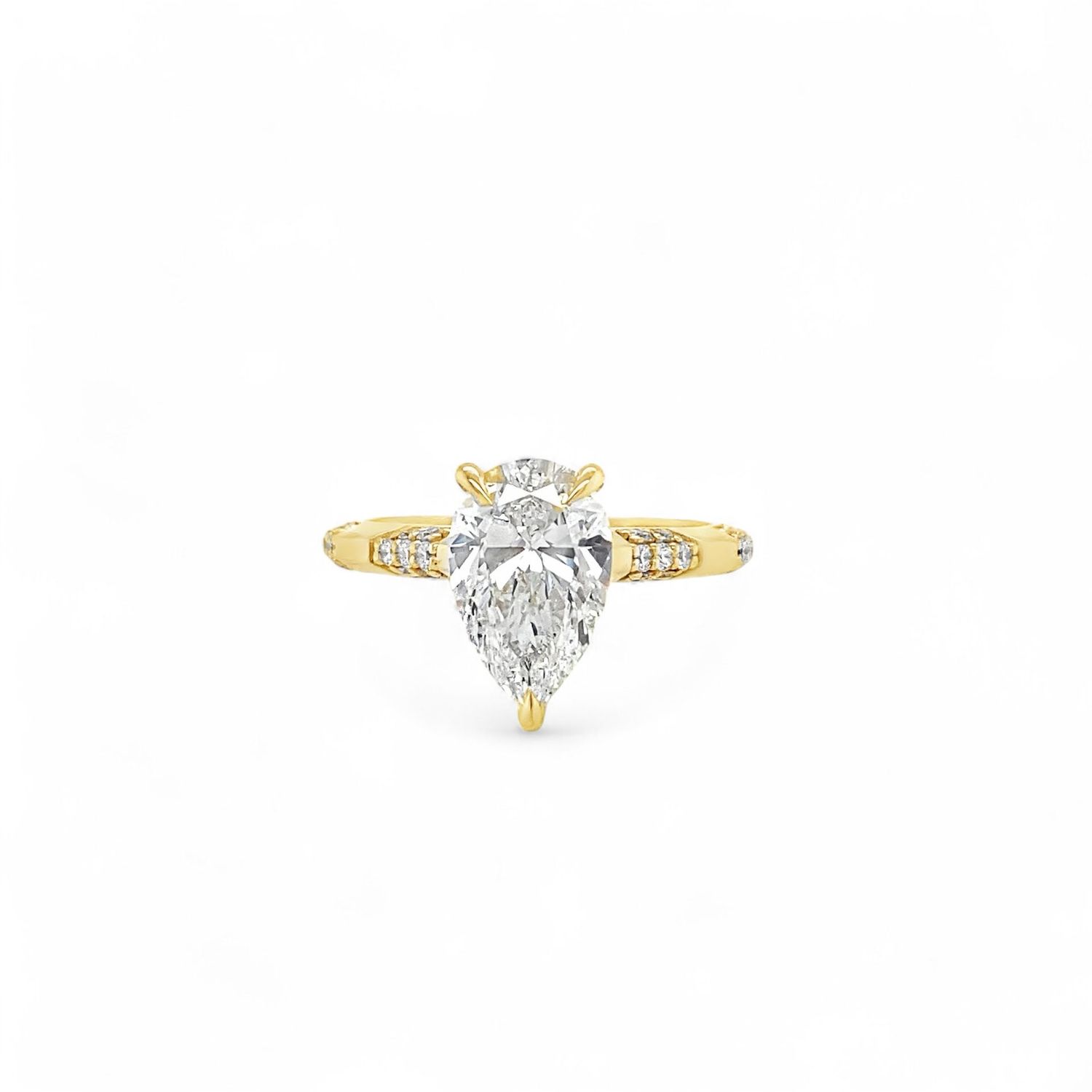 Pear Shaped Diamond Engagement Ring