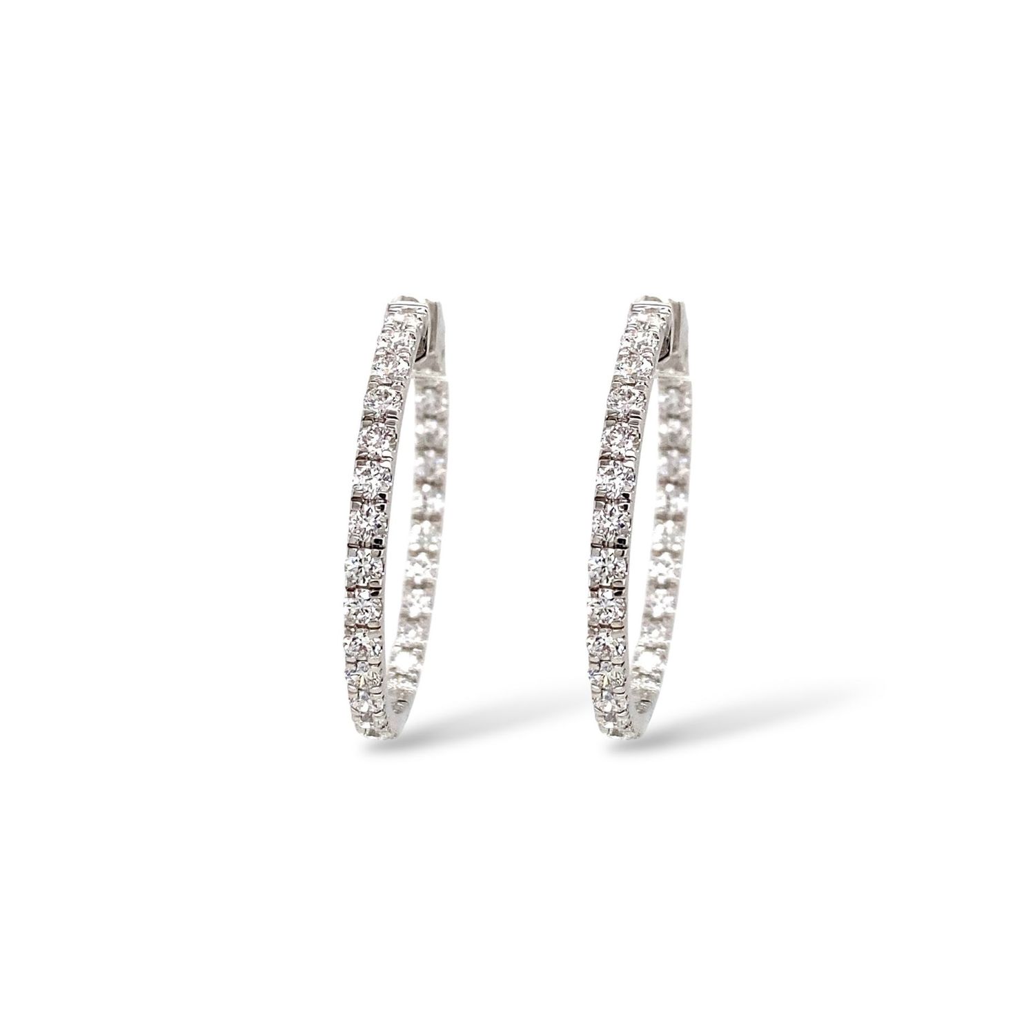 Inside Out Diamond Hoops