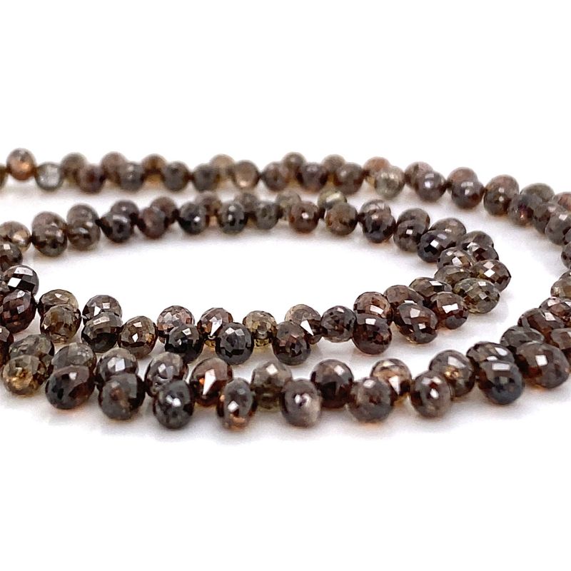 Cognac Diamond Briolette Necklace