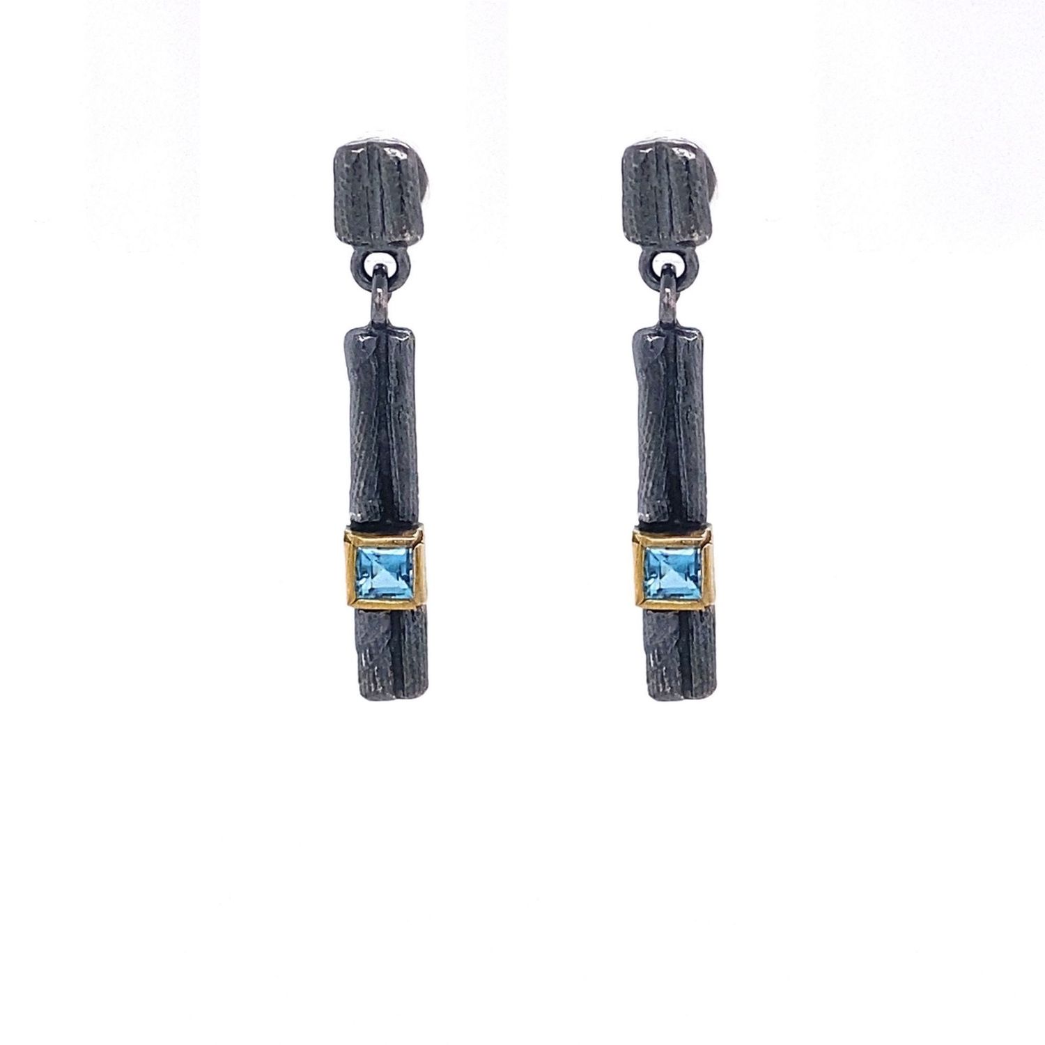Sterling Silver and Blue Topaz Earrings