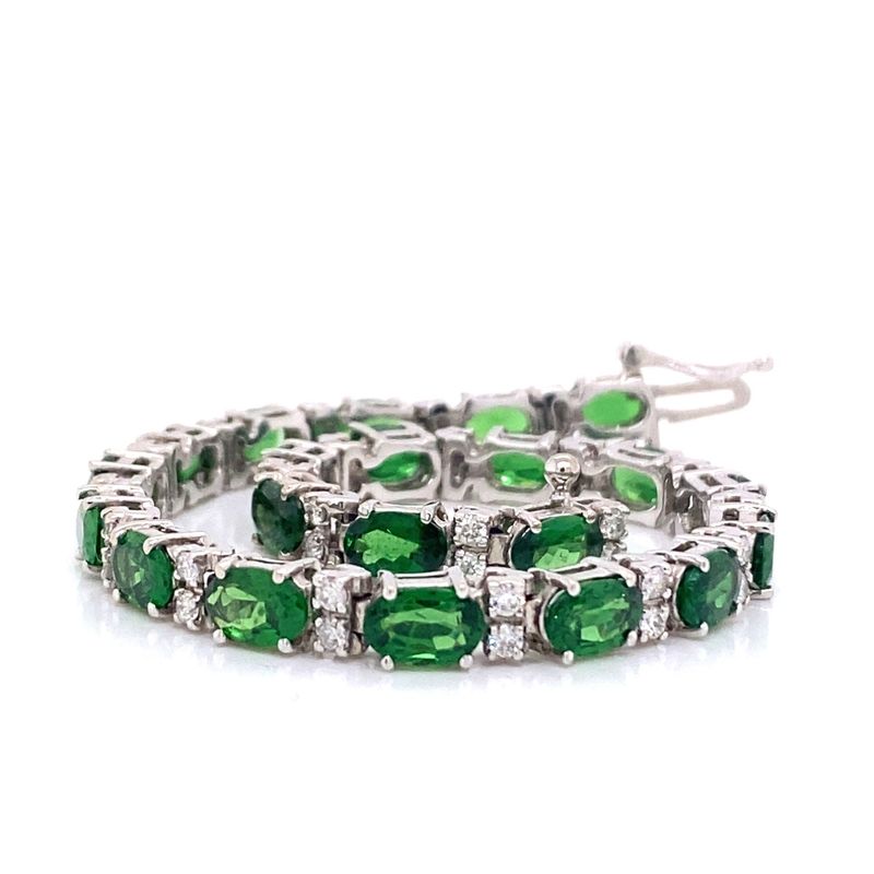 Tsavorite and Diamond Bracelet