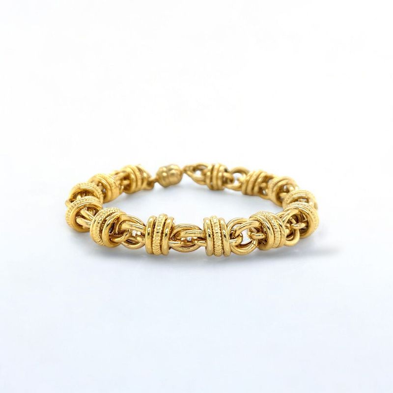 Fancy Link Gold Bracelet