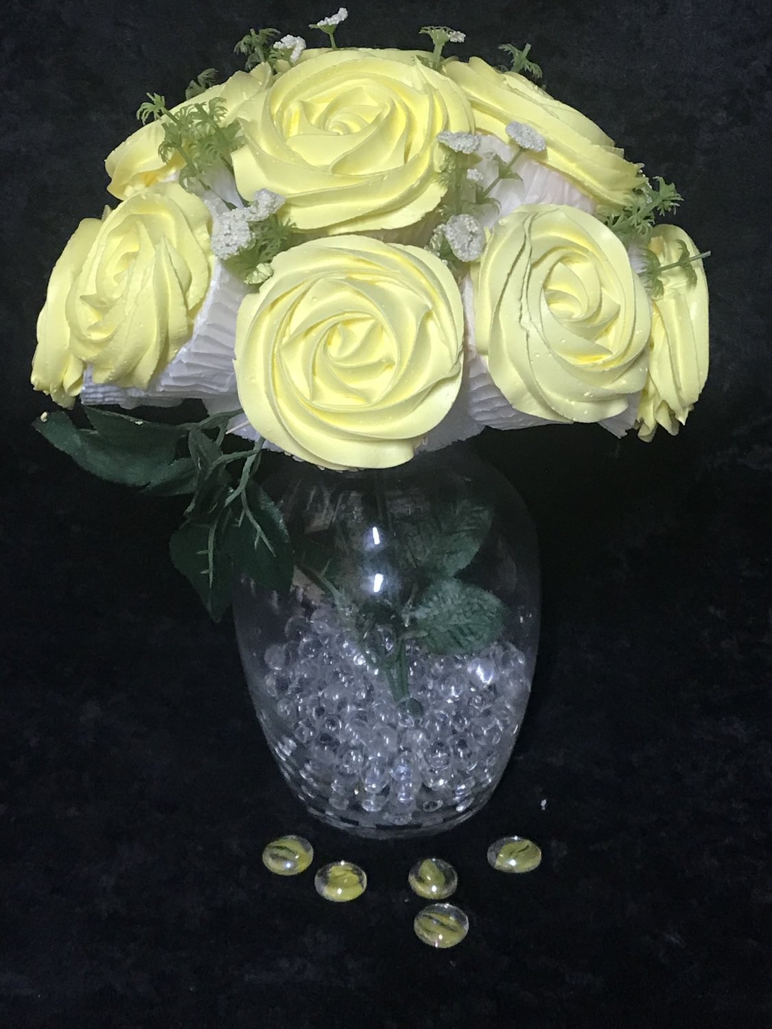 Yellow Sunshine Cupcake Bouquet