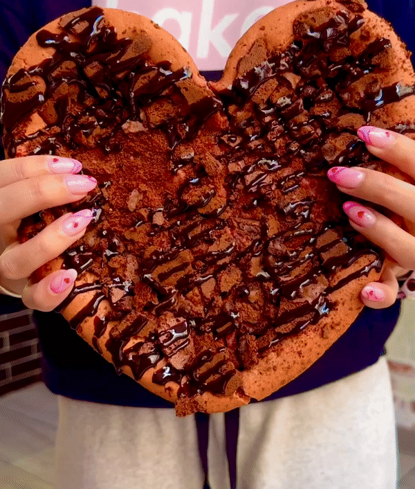 PREORDER - Chocolate Covered Strawberry Brownie Batter Stuffed 9" Heart Shaped Cookie Cake
