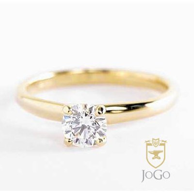 Four-Prong Solitaire Ring in 14K Yellow Gold